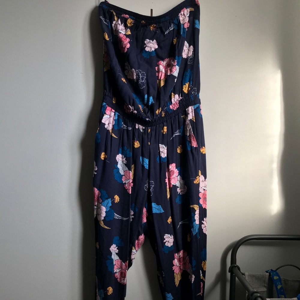 Blue Flowery Romper